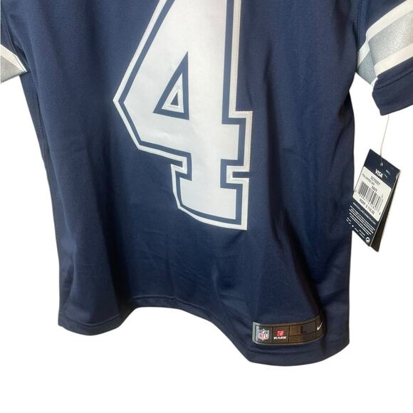 NFL Kids Navy and Silver Cowboys Jersey - Picture 4 of 6